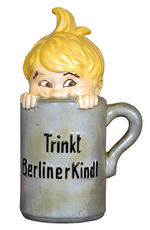"TRINKT BERLINER KINDL" GERMAN BEER DISPLAY.