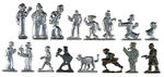 GROUP OF 22 LEAD COMIC STRIP CHARACTERS MADE FROM 1930S CASTING SETS.