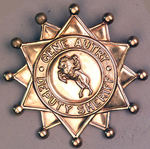 "GENE AUTRY DEPUTY SHERIFF" RARE LARGE BADGE.