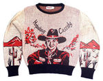 "HOPALONG CASSIDY AND TOPPER" WOVEN SWEATER IN BOX.