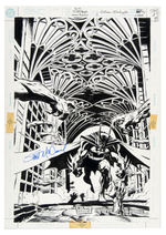 "BATMAN: BLACKGATE" #1 ORIGINAL COMIC BOOK COVER ART.