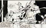 "BATMAN" #392 ORIGINAL TOM MANDRAKE COMIC BOOK PAGE ART.