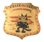 "FELIX THE CAT AVIATION DEPT." RARE BRASS BADGE.