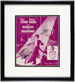 FRED ASTAIRE & GINGER ROGERS SIGNED & FRAMED "THE BARKLEYS OF BROADWAY" SHEET MUSIC DISPLAY.