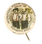 CIRCA 1896 "SUSPENDER CLUB MEMBER'S BADGE" FROM HAKE COLLECTION & CPB.
