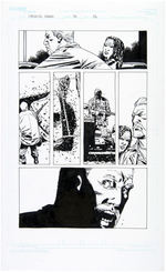 "THE WALKING DEAD" #92 CHARLIE ADLARD  COMIC BOOK PAGE ORIGINAL ART FEATURING MICHONNE & ABRAHAM.