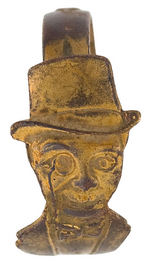 "CHARLIE McCARTHY" FIGURAL RING FROM RADIO SPONSOR CHASE & SANBORN COFFEE 1938.