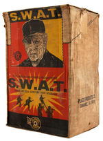 "S.W.A.T." DISPLAY BOX WITH DOZEN TOY RIFLES.