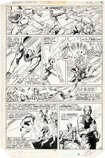 "MARVEL TEAM-UP" #101  COMIC BOOK PAGE ORIGINAL ART FEATURING SPIDER-MAN & NIGHTHAWK.