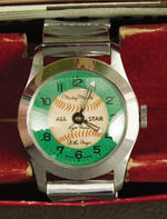 "ALL STAR WRIST WATCH" WITH MANTLE/MARIS/MAYS BOXED COMPLETE.