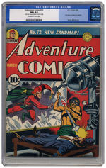 ADVENTURES COMICS #72, MARCH 1942. CGC 9.2