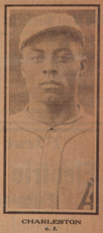 "INDIANAPOLIS FREEMEN 1915" NEWSPAPER CLIPPING WITH OSCAR CHARLESTON BECKETT ENCAPSULATED.