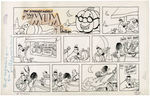"THE STRANGE WORLD OF MR. MUM" ORIGINAL HALLOWEEN SUNDAY PAGE ART.