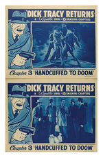 "DICK TRACY RETURNS" LOBBY CARD PAIR.