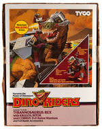 "DINO-RIDERS - TYRANNOSAURUS REX" BOXED BATTERY-OPERATED DINOSAUR TOY WITH ORIGINAL SHIPPING SLEEVE.