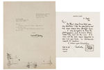 MILTON CANIFF AND WALT KELLY SIGNED LETTERS ON PERSONAL STATIONERY.