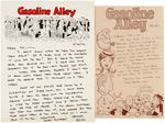“GASOLINE ALLEY” CARTOONIST DICK MOORES LOT OF 11 LETTERS AND EIGHT CARDS.