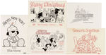 “GASOLINE ALLEY” CARTOONIST DICK MOORES LOT OF 11 LETTERS AND EIGHT CARDS.