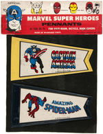 "MARVEL SUPER HEROES PENNANTS" FEATURING CAPTAIN AMERICA & SPIDER-MAN.