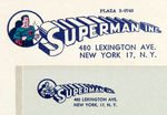 "SUPERMAN INC." LETTERHEAD & ENVELOPE.
