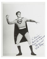SUPERMAN ACTOR KIRK ALYN SIGNED PHOTO & COLUMBIA SUPERMAN SERIAL-RELATED LETTER PAIR.