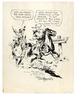 RED RYDER ORIGINAL ART BY FRED HARMAN.