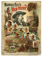 "BUFFALO BILL'S WILD WEST AND CONGRESS OF ROUGH RIDERS OF THE WORLD" PROGRAM.