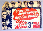 REAGAN AND MOVIE STARS WWII WAR LOAN PROMO SIGN.