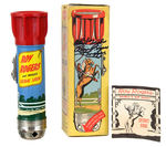 ROY ROGERS AND TRIGGER SIGNAL SIREN FLASHLIGHT WITH SIGNED BOX.