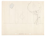 MICKEY MOUSE "THE JAZZ FOOL" ORIGINAL BACKGROUND LAYOUT ART.