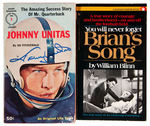 JOHNNY UNITAS AND GALE SAYERS SIGNED BOOK PAIR.
