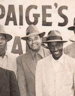 "SATCHEL PAIGE'S ALL STARS" 1946 TEAM PHOTO WITH NEGRO LEAGUE LEGENDS.