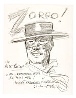 EVERETT RAYMOND KINSTLER "ZORRO!" SPECIALTY ORIGINAL ART.