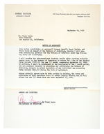 FRANK ZAPPA 1966 SIGNED LETTER OF AGREEMENT FOR DERRICK TAYLOR TO JOIN THE MOTHERS OF INVENTION.