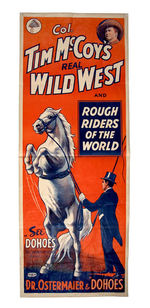 "COL. TIM McCOY'S REAL WILD WEST" POSTER.