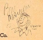WWII “STAR SPANGLED BANTER BY SGT. BILL MAULDIN” SIGNED CARTOON BOOK WITH ORIGINAL DRAWING.