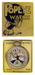 POPEYE 1930s RARE POCKETWATCH WITH RARELY SEEN BOX.