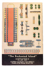 1933 CHICAGO WORLD’S FAIR “ENCHANTED ISLAND” PUNCH-OUT BOOK WITH WIZARD OF OZ CONTENTS.