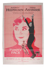 AUDREY HEPBURN "FUNNY FACE" ONE-SHEET MOVIE POSTER.