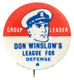 RARE DON WINSLOW CLUB BUTTON FROM FLEER DOUBLE BUBBLE GUM 1940.