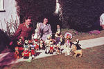 MICKEY, MINNIE AND PLUTO DOLLS BY CHARLOTTE CLARK WITH NOTARIZED STATEMENT & HAKE’S COA.