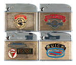 AMERICAN AUTOMOBILE COMPANY GROUP OF FOUR LIGHTERS.