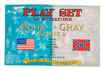 MARX MINIATURE “BLUE AND GRAY ARMIES” BOXED PLAY SET.