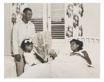 MONTE IRVIN VISITING WIFE IN HOSPITAL NEWS SERVICE PHOTO PAIR.