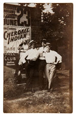 "THE FAMOUS CHEROKEE INDIAN BASE BALL CLUB" POSTCARD PAIR.
