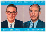 STEVENSON/KEFAUVER 1956 "FOR ALL OF YOU" POSTER PAIR WITH BOOKLET.