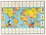 “MICKEY MOUSE GLOBE TROTTERS” EXTENSIVE LOT OF PREMIUM ITEMS INCLUDING MEMBERSHIP BUTTON AND MAP.
