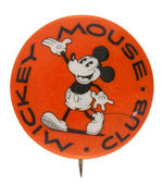 STRIKING ORANGE BACKGROUND "MICKEY MOUSE CLUB" CIRCA 1932.