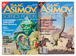 HANK JANKUS PAIR OF ORIGINAL ART INTERIOR ILLUSTRATIONS FOR ISAAC ASIMOV MAGAZINES.