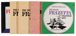 FRANK FRAZETTA LOT OF FIVE CALENDARS AND TWO REPRINT BOOKS.